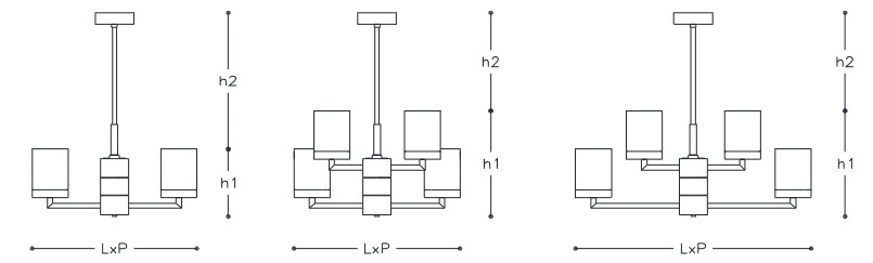 Quarzo 725 Incanto Italamp - Dimensions
